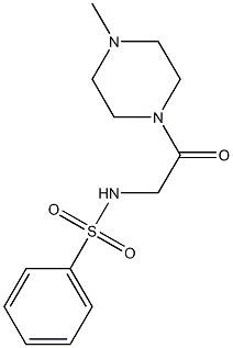 N-[2-(4-methyl-1-piperazinyl)-2-oxoethyl]benzenesulfonamide Structure