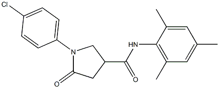 1-(4-chlorophenyl)-N-mesityl-5-oxo-3-pyrrolidinecarboxamide Structure