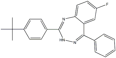 2-(4-tert-butylphenyl)-7-fluoro-5-phenyl-3H-1,3,4-benzotriazepine 구조식 이미지