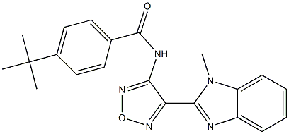 4-tert-butyl-N-[4-(1-methyl-1H-benzimidazol-2-yl)-1,2,5-oxadiazol-3-yl]benzamide 구조식 이미지