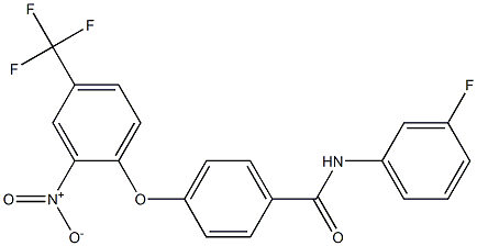 N-(3-fluorophenyl)-4-[2-nitro-4-(trifluoromethyl)phenoxy]benzamide 구조식 이미지