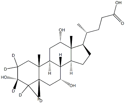 Cholic-2,2,3,4,4-d5  acid 구조식 이미지