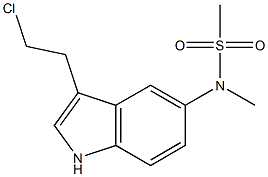 [3-(2-Chloroethyl)-1H-indol-5-yl]-N-methylmethanesulphonamide 구조식 이미지