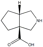 (3aS,6aS)-Hexahydro-cyclopenta[c]pyrrole-3a-carboxylic acid Structure