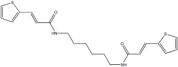 (E)-3-(2-thienyl)-N-(6-{[(E)-3-(2-thienyl)-2-propenoyl]amino}hexyl)-2-propenamide Structure