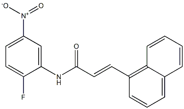 (E)-N-(2-fluoro-5-nitrophenyl)-3-(1-naphthyl)-2-propenamide Structure