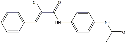 (Z)-N-[4-(acetylamino)phenyl]-2-chloro-3-phenyl-2-propenamide Structure