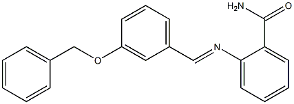 2-({(E)-[3-(benzyloxy)phenyl]methylidene}amino)benzamide 구조식 이미지