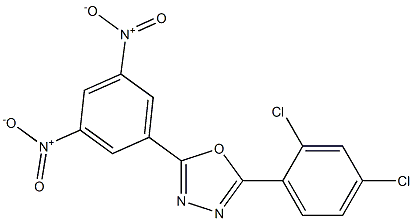 2-(2,4-dichlorophenyl)-5-(3,5-dinitrophenyl)-1,3,4-oxadiazole 구조식 이미지