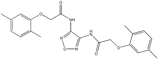 2-(2,5-dimethylphenoxy)-N-(4-{[2-(2,5-dimethylphenoxy)acetyl]amino}-1,2,5-oxadiazol-3-yl)acetamide Structure