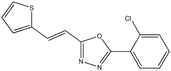 2-(2-chlorophenyl)-5-[(E)-2-(2-thienyl)ethenyl]-1,3,4-oxadiazole 구조식 이미지