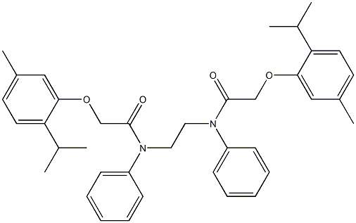 2-(2-isopropyl-5-methylphenoxy)-N-(2-{[2-(2-isopropyl-5-methylphenoxy)acetyl]anilino}ethyl)-N-phenylacetamide 구조식 이미지