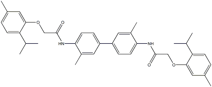 2-(2-isopropyl-5-methylphenoxy)-N-(4'-{[2-(2-isopropyl-5-methylphenoxy)acetyl]amino}-3,3'-dimethyl[1,1'-biphenyl]-4-yl)acetamide Structure