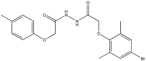 2-(4-bromo-2,6-dimethylphenoxy)-N'-[2-(4-methylphenoxy)acetyl]acetohydrazide Structure