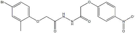 2-(4-bromo-2-methylphenoxy)-N'-[2-(4-nitrophenoxy)acetyl]acetohydrazide 구조식 이미지