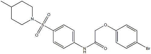 2-(4-bromophenoxy)-N-{4-[(4-methyl-1-piperidinyl)sulfonyl]phenyl}acetamide Structure