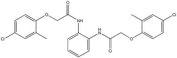 2-(4-chloro-2-methylphenoxy)-N-(2-{[2-(4-chloro-2-methylphenoxy)acetyl]amino}phenyl)acetamide 구조식 이미지