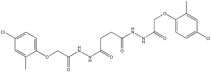 2-(4-chloro-2-methylphenoxy)-N'-(4-{2-[2-(4-chloro-2-methylphenoxy)acetyl]hydrazino}-4-oxobutanoyl)acetohydrazide Structure
