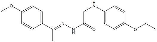 2-(4-ethoxyanilino)-N'-[(E)-1-(4-methoxyphenyl)ethylidene]acetohydrazide 구조식 이미지