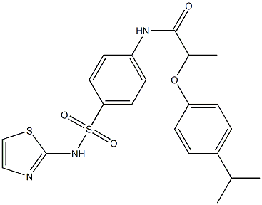 2-(4-isopropylphenoxy)-N-{4-[(1,3-thiazol-2-ylamino)sulfonyl]phenyl}propanamide Structure