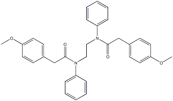 2-(4-methoxyphenyl)-N-(2-{[2-(4-methoxyphenyl)acetyl]anilino}ethyl)-N-phenylacetamide Structure