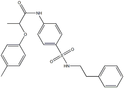 2-(4-methylphenoxy)-N-{4-[(phenethylamino)sulfonyl]phenyl}propanamide 구조식 이미지