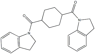 2,3-dihydro-1H-indol-1-yl[4-(2,3-dihydro-1H-indol-1-ylcarbonyl)cyclohexyl]methanone Structure