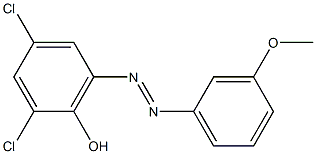 2,4-dichloro-6-[(E)-2-(3-methoxyphenyl)diazenyl]phenol Structure