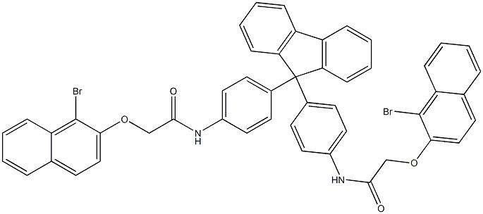 2-[(1-bromo-2-naphthyl)oxy]-N-(4-{9-[4-({2-[(1-bromo-2-naphthyl)oxy]acetyl}amino)phenyl]-9H-fluoren-9-yl}phenyl)acetamide Structure