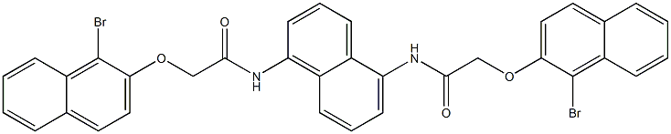 2-[(1-bromo-2-naphthyl)oxy]-N-[5-({2-[(1-bromo-2-naphthyl)oxy]acetyl}amino)-1-naphthyl]acetamide Structure