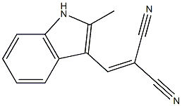 2-[(2-methyl-1H-indol-3-yl)methylene]malononitrile Structure