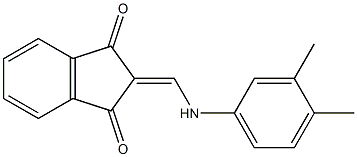 2-[(3,4-dimethylanilino)methylene]-1H-indene-1,3(2H)-dione Structure