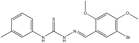 2-[(E)-(5-bromo-2,4-dimethoxyphenyl)methylidene]-N-(3-methylphenyl)-1-hydrazinecarbothioamide 구조식 이미지