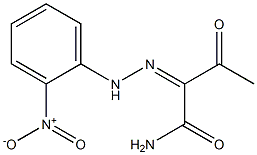 2-[(Z)-2-(2-nitrophenyl)hydrazono]-3-oxobutanamide 구조식 이미지