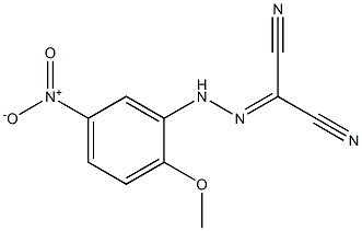 2-[2-(2-methoxy-5-nitrophenyl)hydrazono]malononitrile Structure