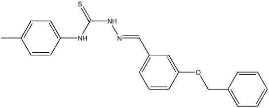 2-{(E)-[3-(benzyloxy)phenyl]methylidene}-N-(4-methylphenyl)-1-hydrazinecarbothioamide 구조식 이미지