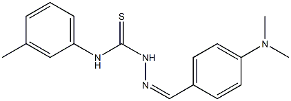 2-{(Z)-[4-(dimethylamino)phenyl]methylidene}-N-(3-methylphenyl)-1-hydrazinecarbothioamide 구조식 이미지