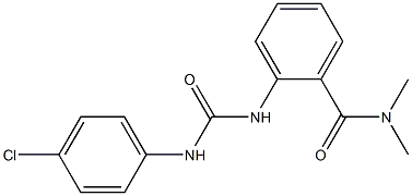 2-{[(4-chloroanilino)carbonyl]amino}-N,N-dimethylbenzamide 구조식 이미지