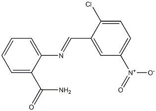 2-{[(E)-(2-chloro-5-nitrophenyl)methylidene]amino}benzamide Structure