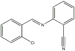 2-{[(E)-(2-chlorophenyl)methylidene]amino}benzonitrile Structure