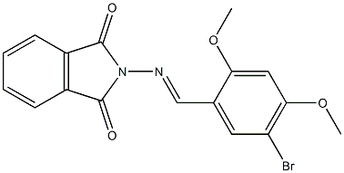 2-{[(E)-(5-bromo-2,4-dimethoxyphenyl)methylidene]amino}-1H-isoindole-1,3(2H)-dione Structure