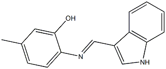 2-{[(E)-1H-indol-3-ylmethylidene]amino}-5-methylphenol Structure