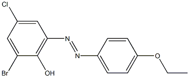 2-bromo-4-chloro-6-[(E)-2-(4-ethoxyphenyl)diazenyl]phenol Structure