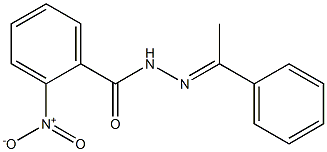 2-nitro-N'-[(E)-1-phenylethylidene]benzohydrazide 구조식 이미지