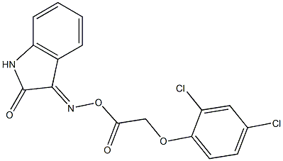 3-({[2-(2,4-dichlorophenoxy)acetyl]oxy}imino)-1H-indol-2-one 구조식 이미지