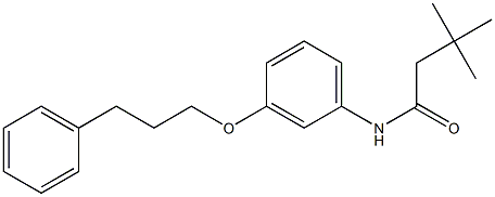 3,3-dimethyl-N-[3-(3-phenylpropoxy)phenyl]butanamide Structure
