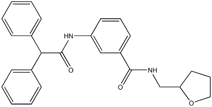 3-[(2,2-diphenylacetyl)amino]-N-(tetrahydro-2-furanylmethyl)benzamide Structure
