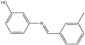 3-{[(E)-(3-methylphenyl)methylidene]amino}phenol 구조식 이미지