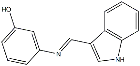 3-{[(E)-1H-indol-3-ylmethylidene]amino}phenol 구조식 이미지