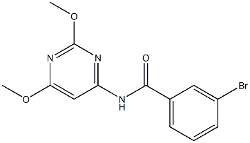 3-bromo-N-(2,6-dimethoxy-4-pyrimidinyl)benzamide Structure